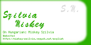 szilvia miskey business card